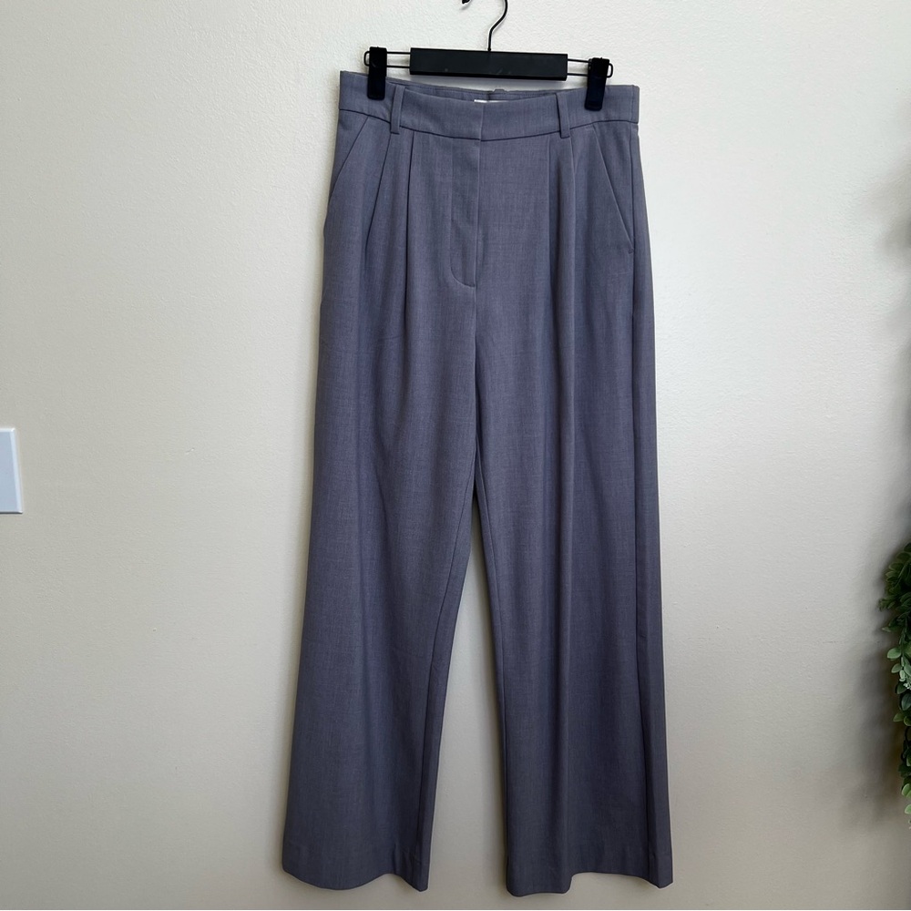 Abercrombie & Fitch Gray Wide-Leg Trousers